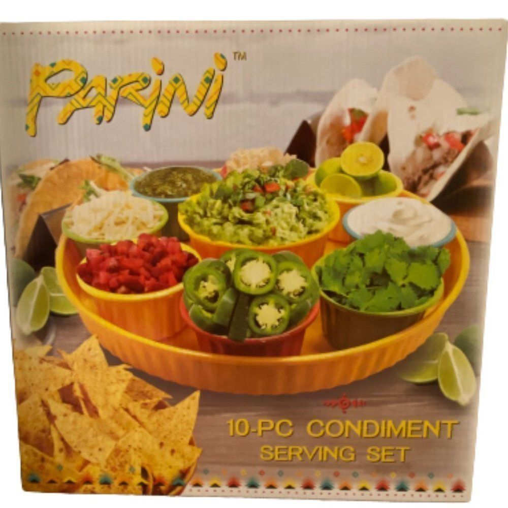 🆕Parini 10-PC Condiment Serving Set (NWOT)